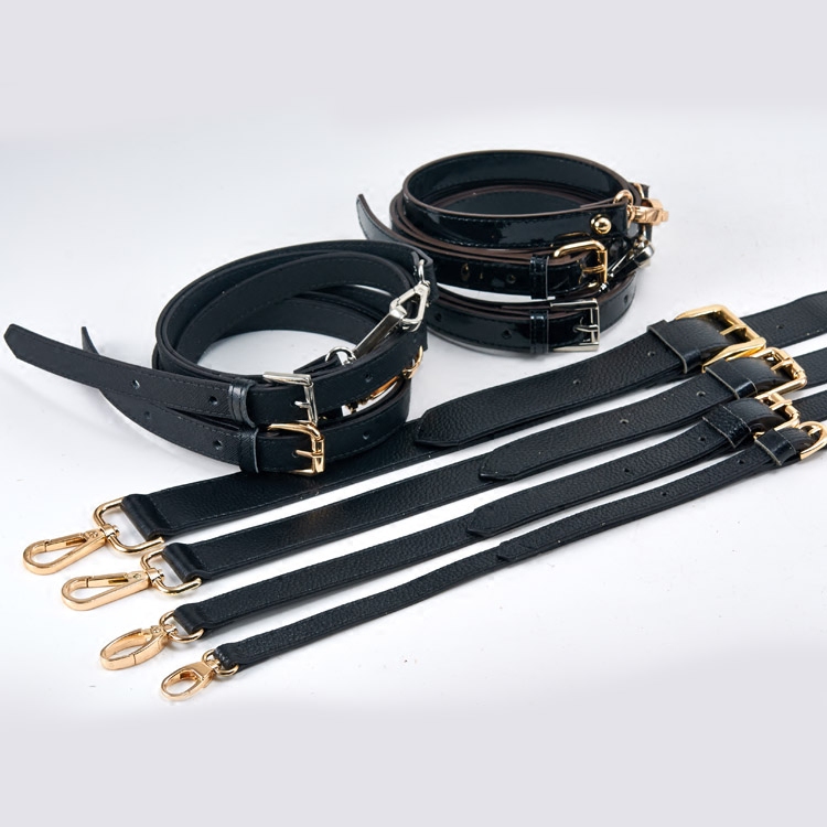 Leather Replacement Adjustable Shoulder Crossbody Strap Handbags Purse BLACK